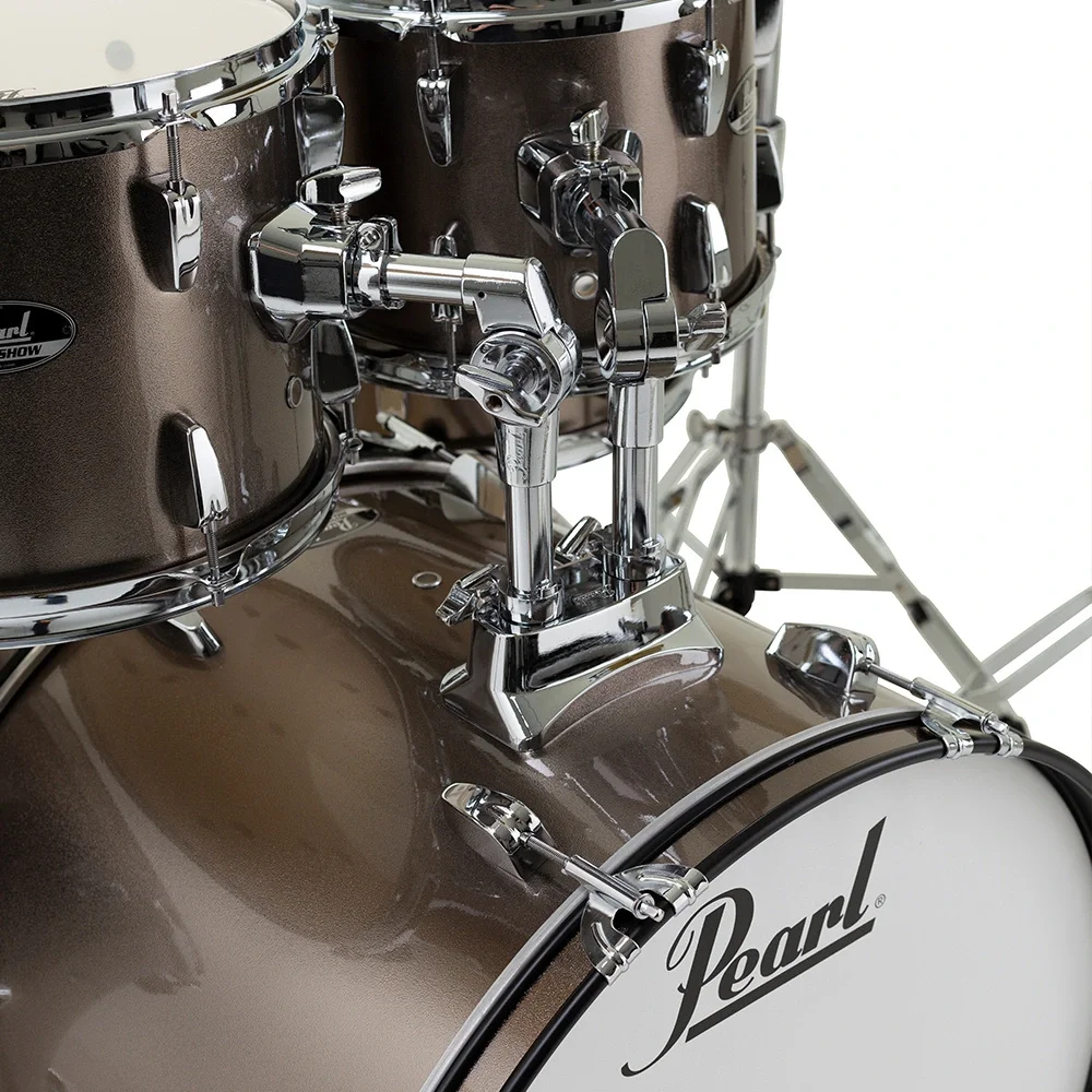 PEARL RS525SBC/C707 Roadshow Bronze Metallic 5 Parça (22B/10T/12T/16F/14S) Aksamlı ve Sabian Solar Zilli Akustik Davul Seti