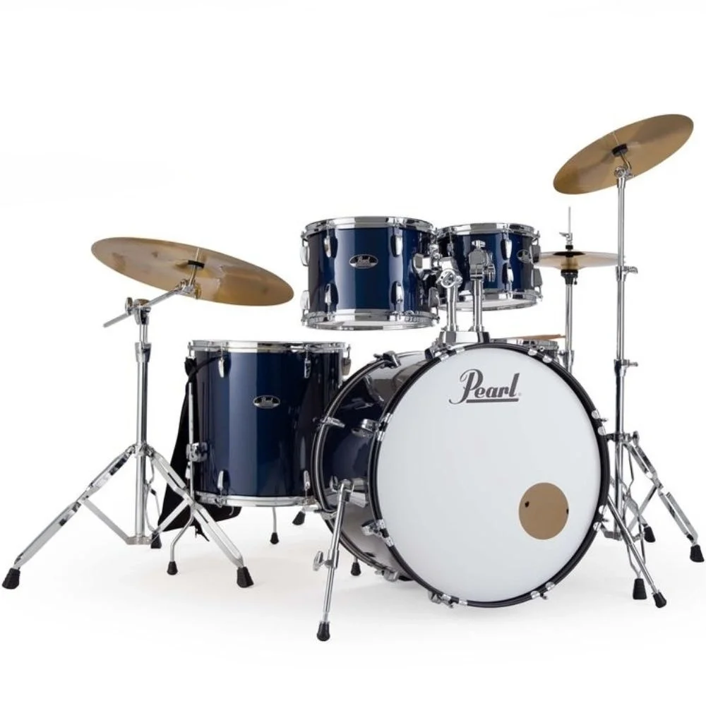 PEARL RS525SBC/C743 Roadshow Mavi Metalik 5 Parça (22B/10T/12T/16F/14S) Aksamlı ve Zilli Akustik Davul Seti