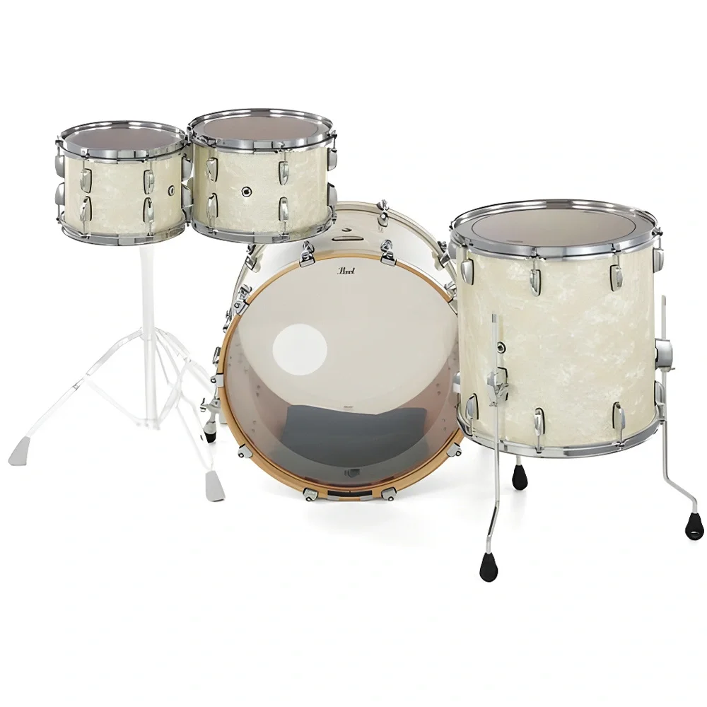 PEARL STS904XP/C405 - Session Studio Select Nicotine White Marine Pearl 4 Parça (20B/10T/12T/14F) Akustik Davul Seti