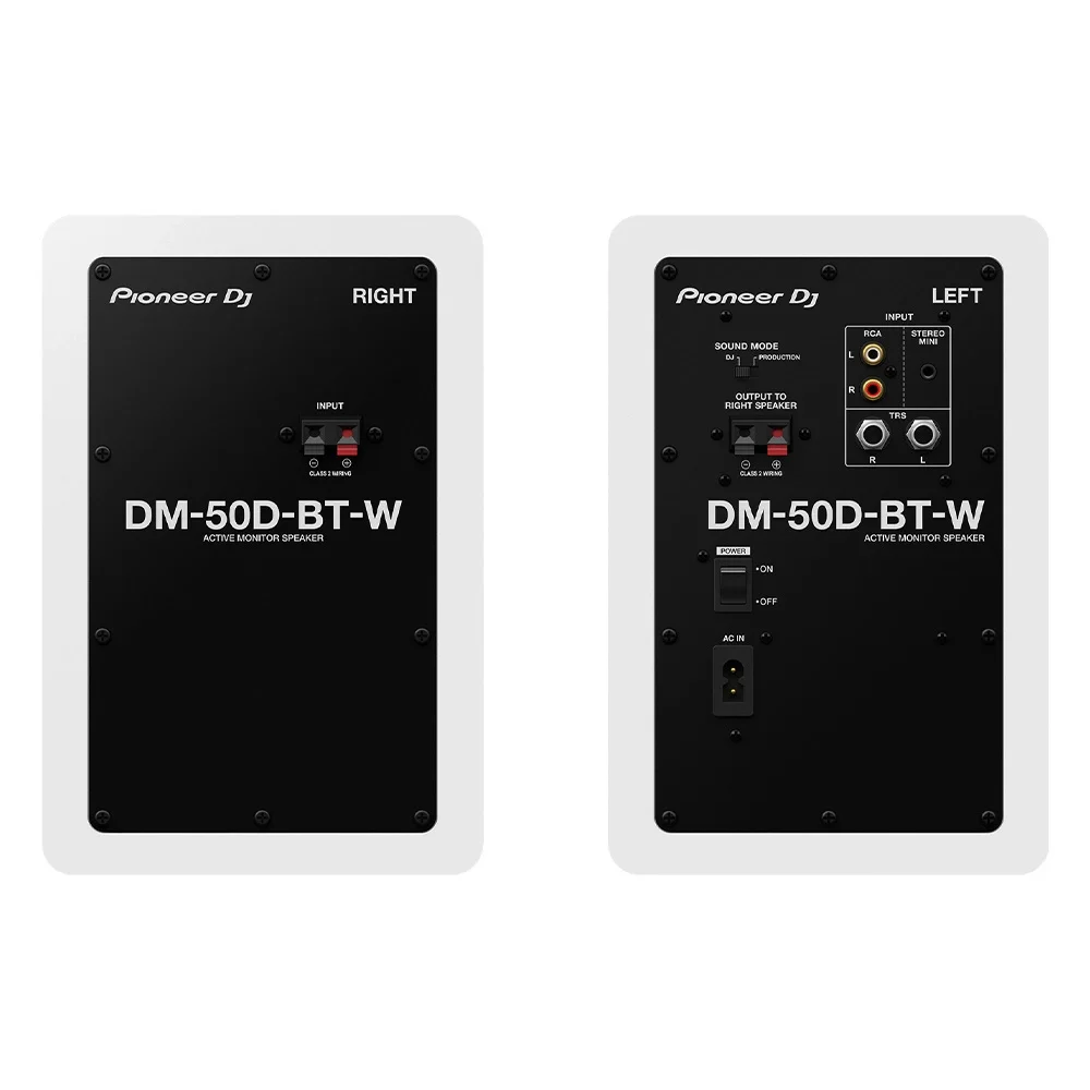 PIONEER DJ DM-50D-BT-W 5" Bluetooth'lu Referans Monitörü Beyaz (Çift)