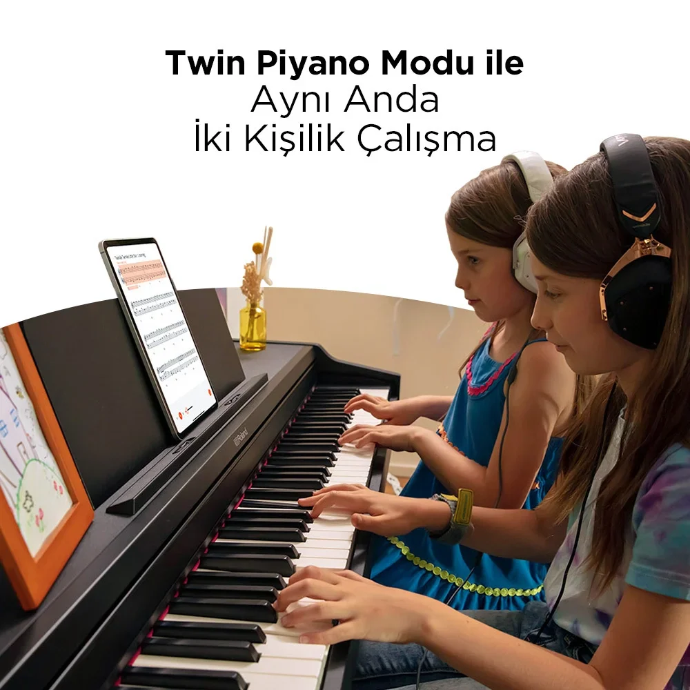 Roland RP107-BKX Dijital Piyano – Siyah (Tabure &amp; Kulaklık Hediyeli) **