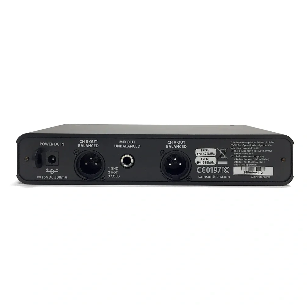 SAMSON SWC288PRES-I CR288 2 Kanal UHF Telsiz Yaka ve Headset Mikrofon Sistemi(518-566MHz)