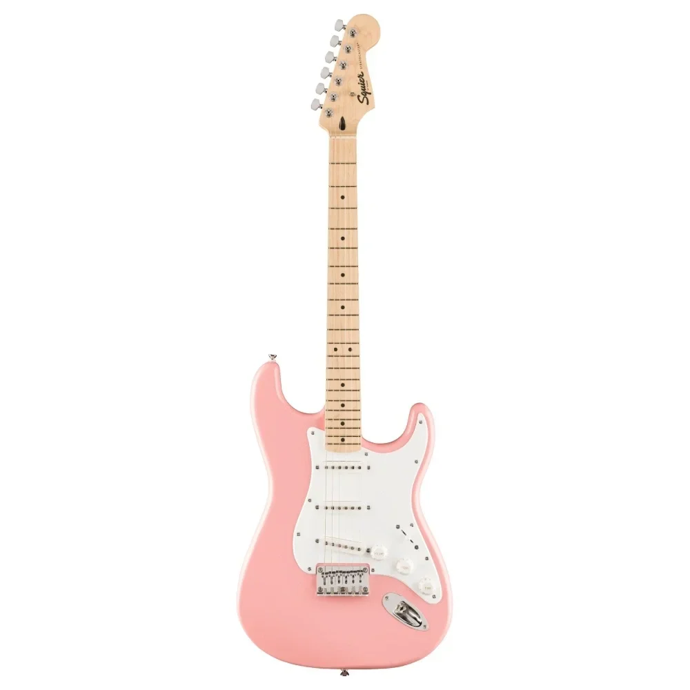 Squier FSR Sonic Stratocaster HT Elektro Gitar, Shell Pink, Akçaağaç Klavye WPG