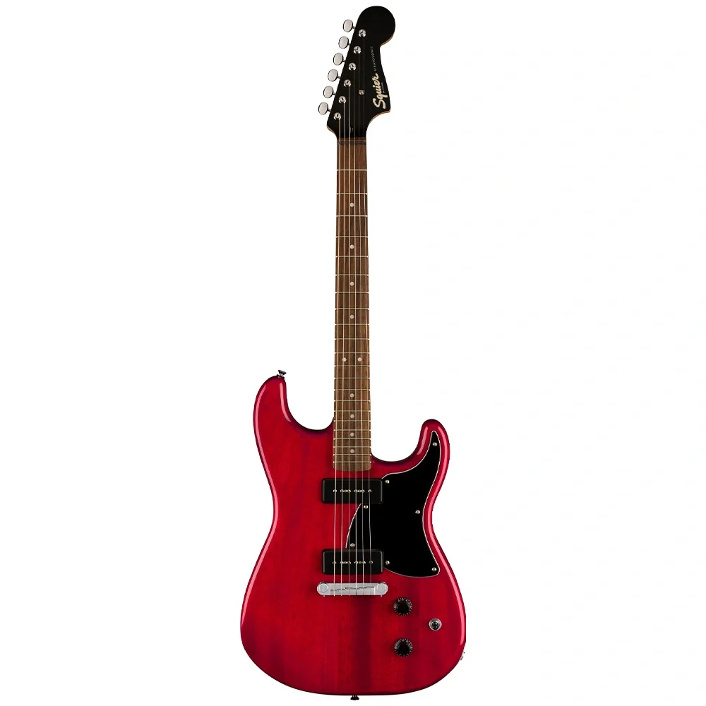 Squier Paranormal Strat-O-Sonic Laurel Klavye BPG Crimson Red Transparent Elektro Gitar