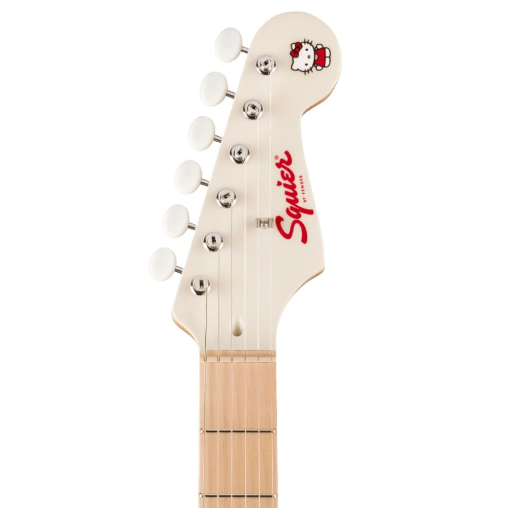 SQUIER x Hello Kitty White Stratocaster w/Bag Elektro Gitar
