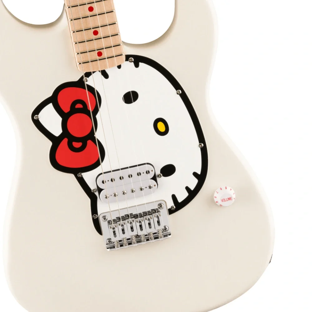 SQUIER x Hello Kitty White Stratocaster w/Bag Elektro Gitar