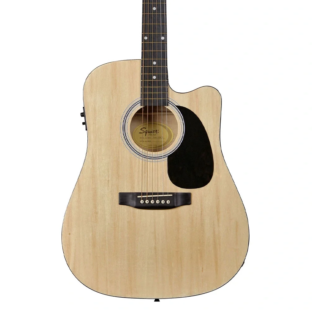 Squier SA-105CE Dreadnought Cutaway Natural Elektro Akustik Gitar