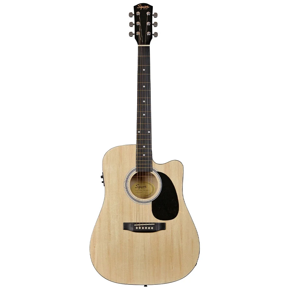 Squier SA-105CE Dreadnought Cutaway Natural Elektro Akustik Gitar