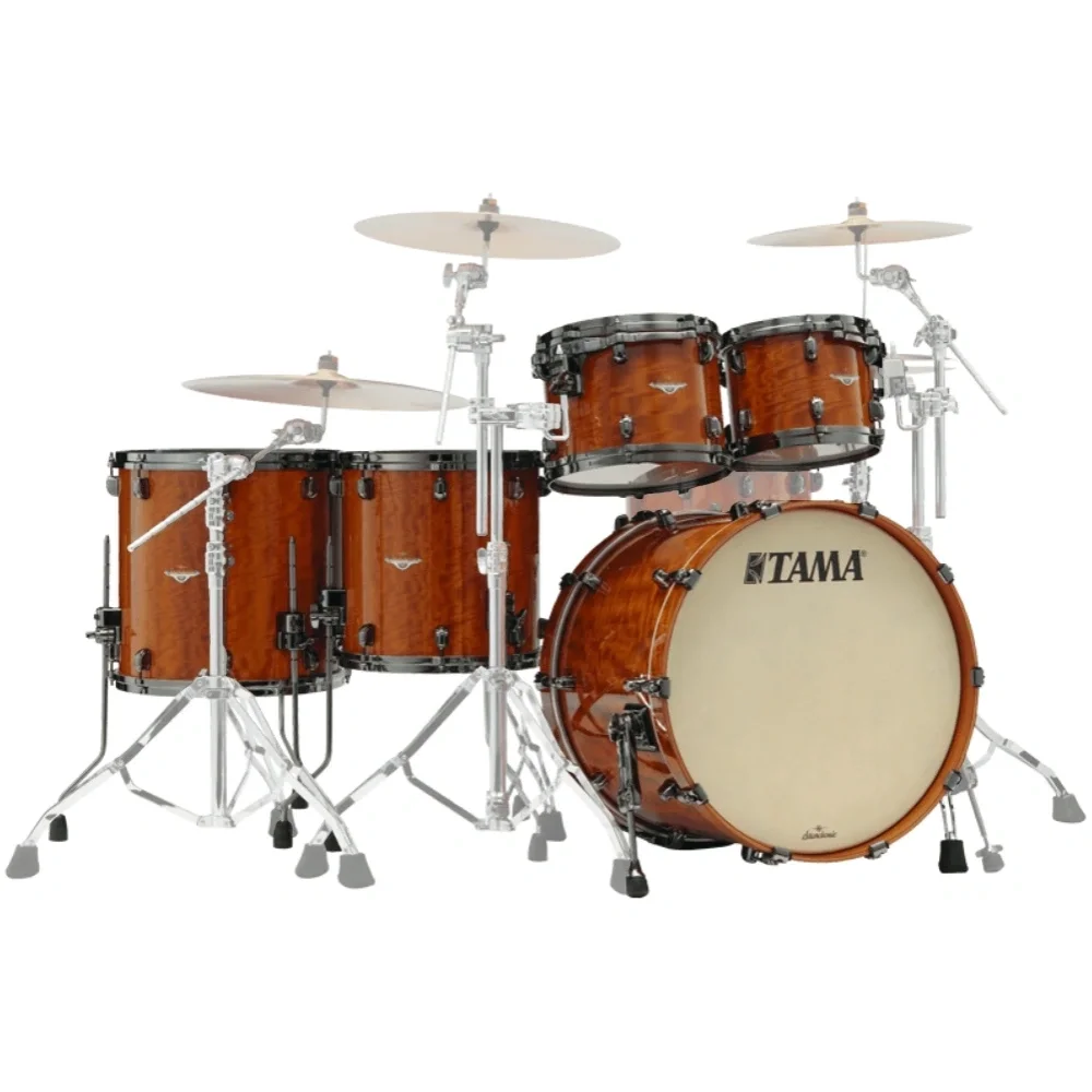 TAMA BE52ZBAS-GAC Starclassic Bubinga Gloss African Cherry Limited Edition Revival Model 5 Parça (22B/10T/12T/14F/16F) Akustik Davul Seti