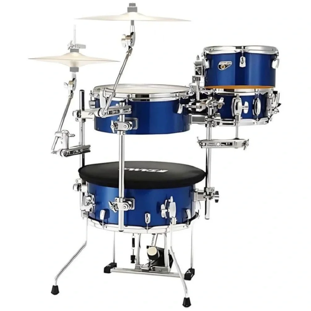 TAMA CJB46C-ISP - Cocktail-JAM Indigo Sparkle 4 Parça (16B/10T/14F/12S) Aksamlı&amp; Çantalı Kompakt Akustik Davul Seti