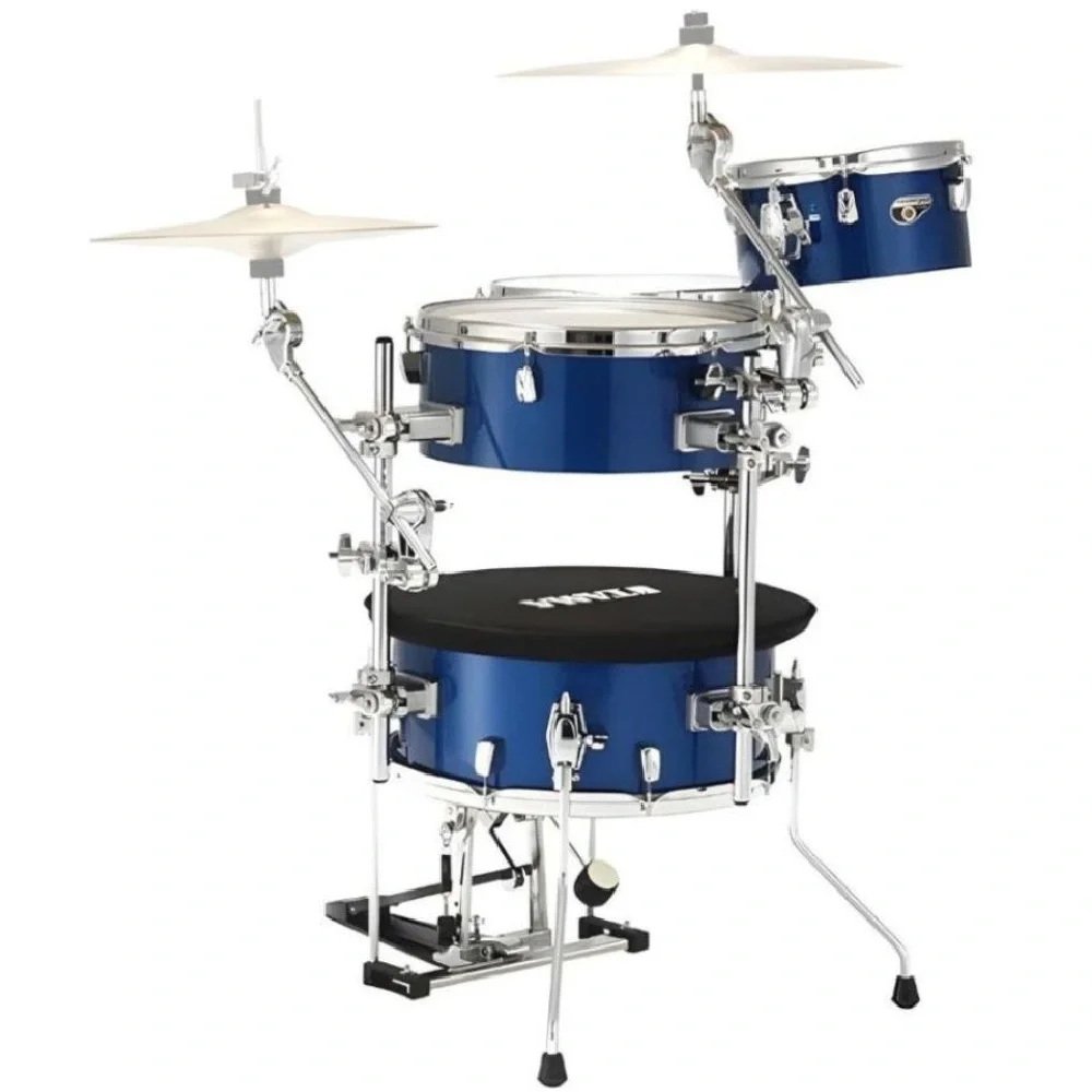 TAMA CJB46C-ISP - Cocktail-JAM Indigo Sparkle 4 Parça (16B/10T/14F/12S) Aksamlı&amp; Çantalı Kompakt Akustik Davul Seti