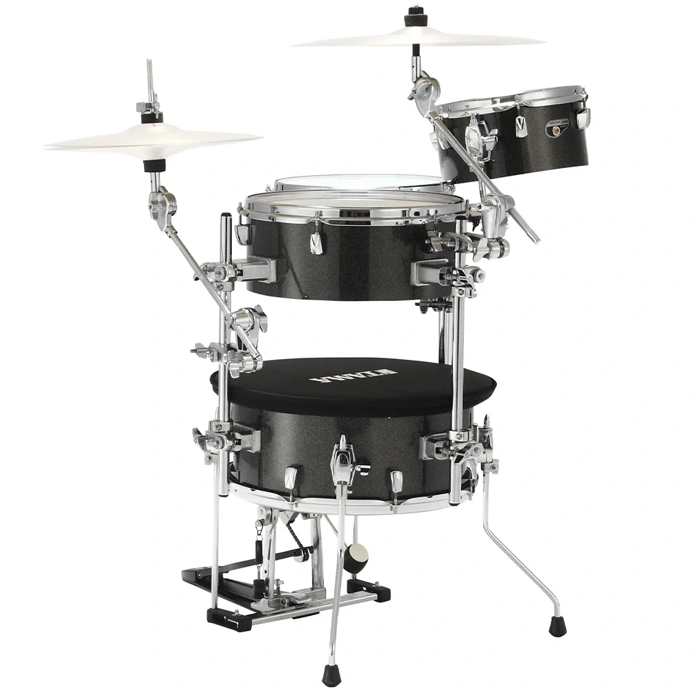 TAMA CJB46C-MGD - Cocktail-JAM Midnight Gold Sparkle 4 Parça (16B/10T/14F/12S) Aksamlı&amp; Çantalı Kompakt Akustik Davul Seti