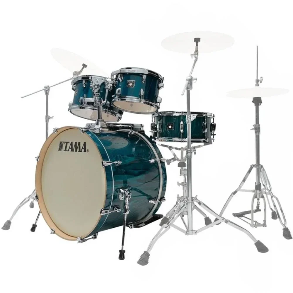 TAMA CL52KRSP-GHP Superstar Classic Gloss Sapphire Lacebark Pine 5 Parça (22B/10T/12T/16F/14S) Akustik Davul Seti