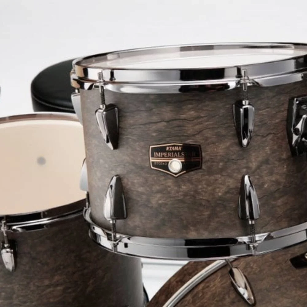 Tama IP62H6WBN-WLW - Imperialstar Walnut Burl Wrap 6 Parça (22B/10T/12T/14F/16F/14S) Aksamlı Akustik Davul Seti