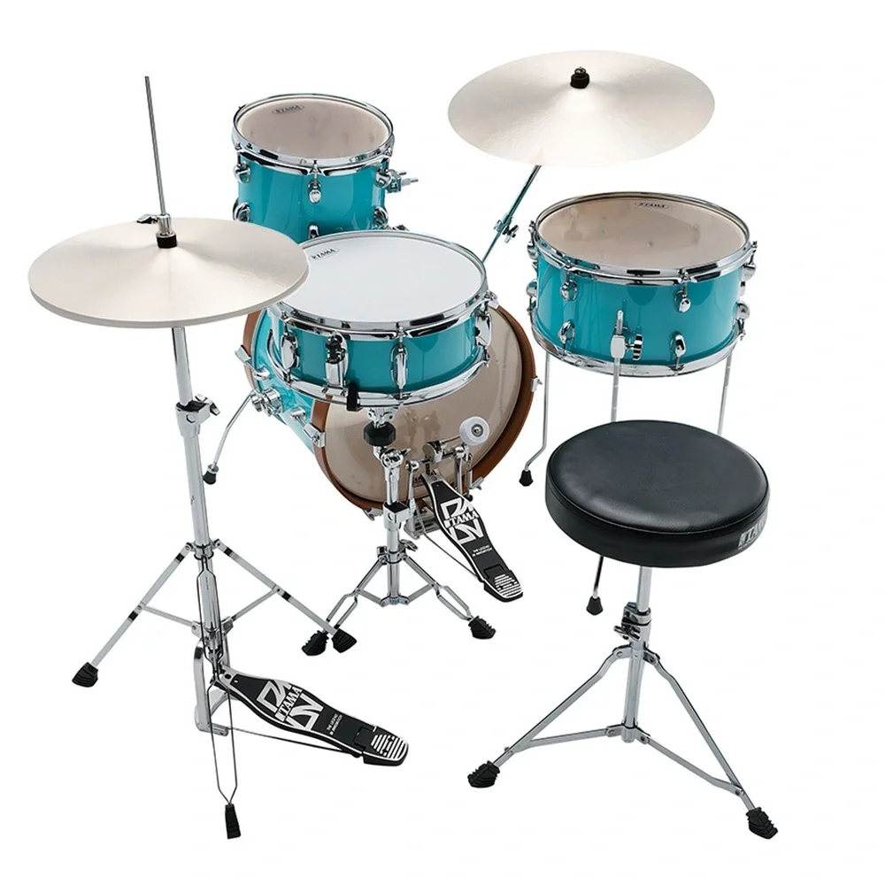 TAMA LJK48H4-AQB  Club-Jam Aqua Blue 4 Parça (18B/10T/14F/13S) Aksamlı Akustik Davul Seti