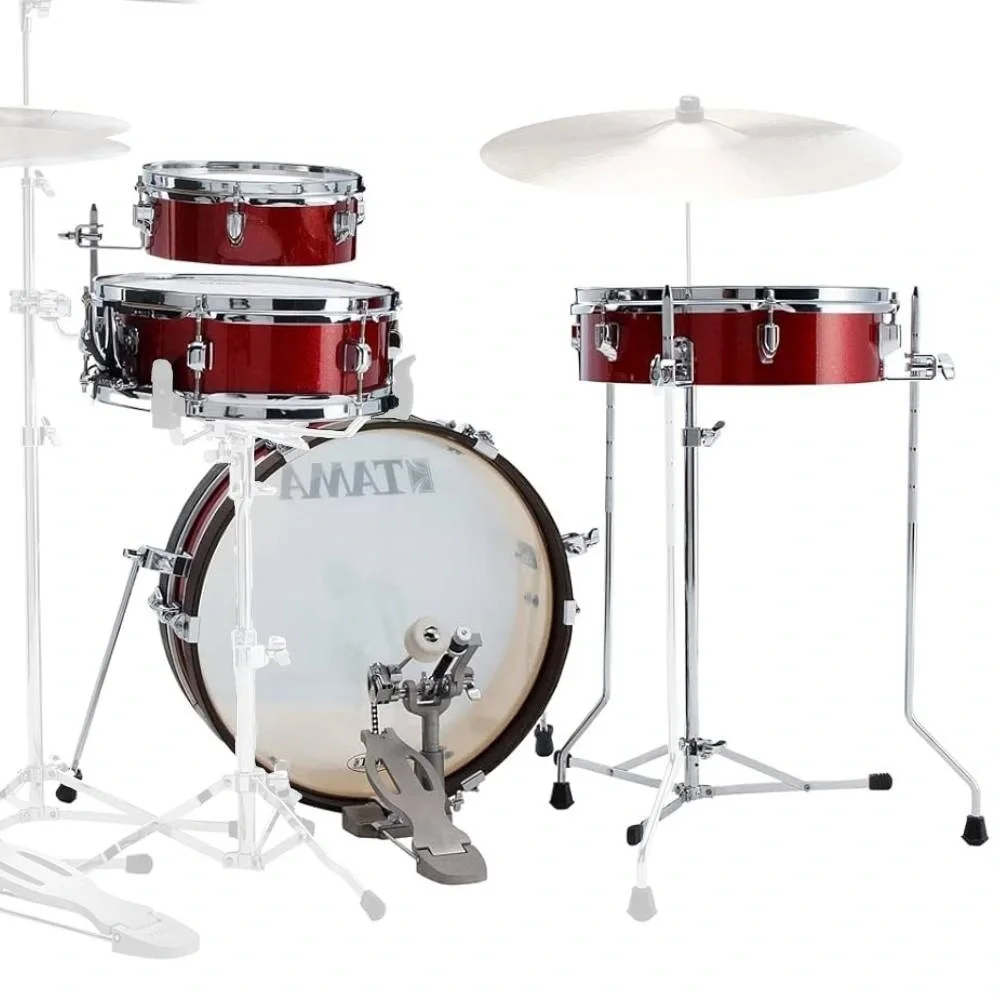 TAMA LJK48P-BRM Club-JAM Pancake Burnt Red Mist 4 Parça (18B/10T/13F/12S) Akustik Davul Seti