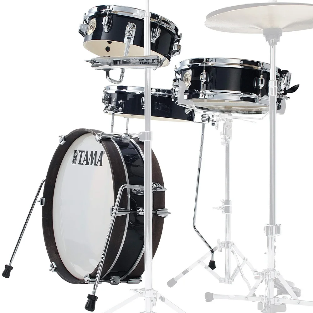 TAMA LJK48P-HBK Club-JAM Pancake Hairline Black 4 Parça (18B/10T/13F/12S) Akustik Davul Seti