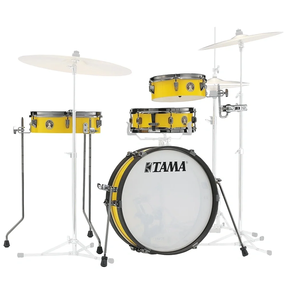 TAMA LJK48PBN-ELY Limited Club-JAM Pancake Electric Yellow 4 parça (18B/10T/13F/12S)  Akustik Davul Seti
