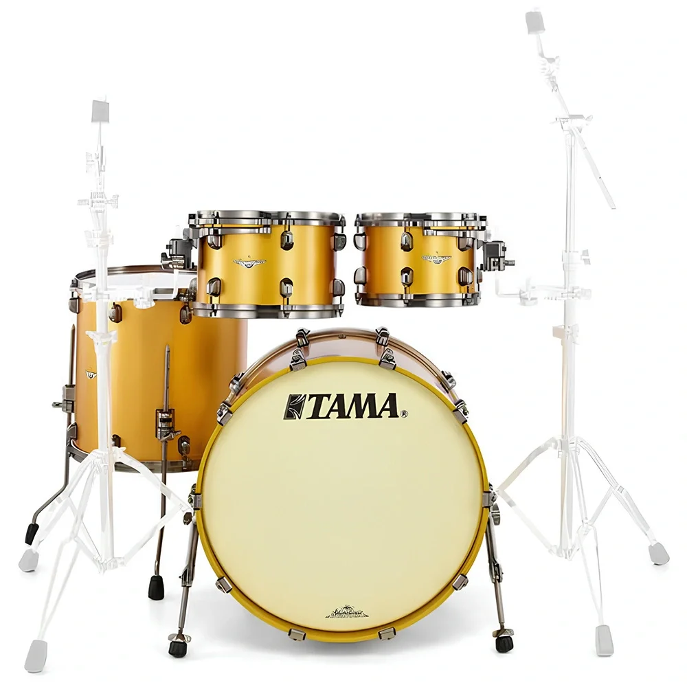 TAMA MA42TZUS-SAM Starclassic Maple Satin Aztec Gold Metallic 4 Parça (22B/10T/12T/16F) Akustik Davul Seti