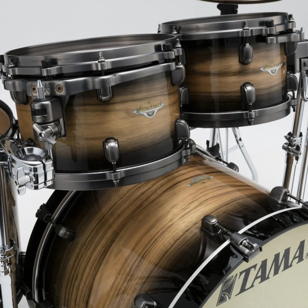 TAMA ME42TZSL-NWB - Starclassic Maple Exotic Natural Pacific Walnut Burst 4 Parça (22B/10T/12T/16F) Akustik Davul Seti