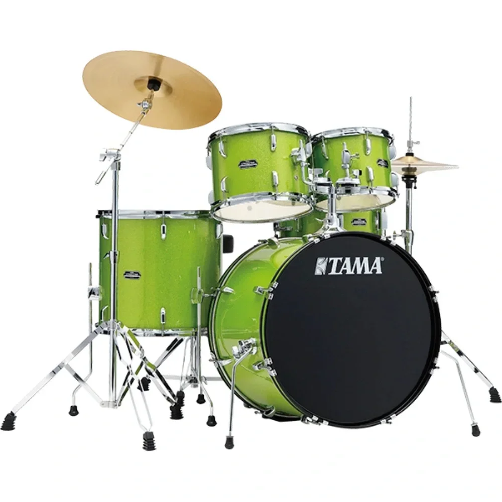 TAMA ST58H6C-LGS Lime Green Sparkle 5 Parça (18B/10T/12T/14F/14S) Zilli ve Aksamlı Akustik Davul Seti