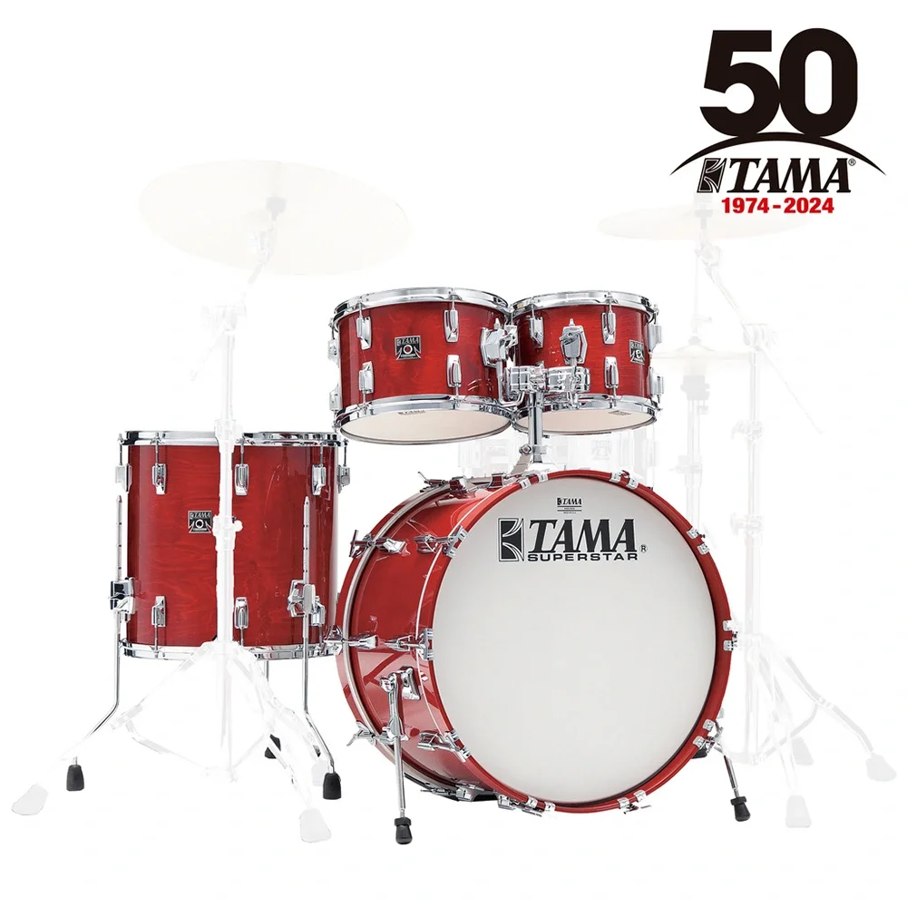TAMA SU42RS-CHW Superstar 50. Yıl Limited Reissue Cherry Wine 4 Parça (22B/10T/12T/16F)