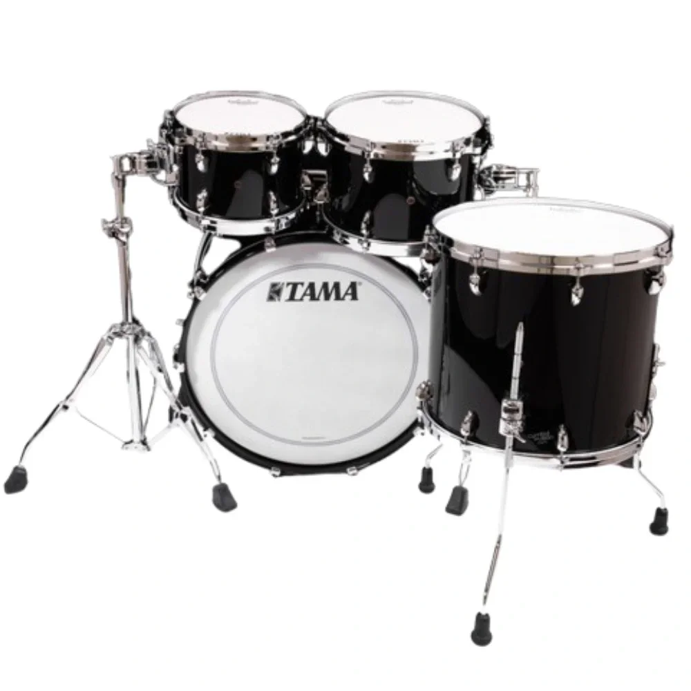 TAMA TW42RZS-PBK STAR Walnut Piano Black 4 Parça (22B/10T/12T/16F) Akustik Davul Seti