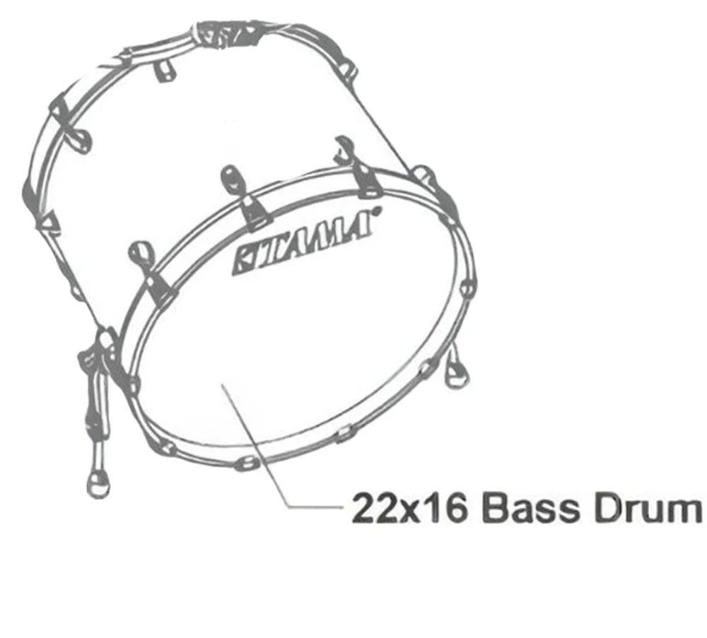 TAMA WBRB16HM-VMP Starclassic WalnutBirch 16x12 Bas Davul Delikli
