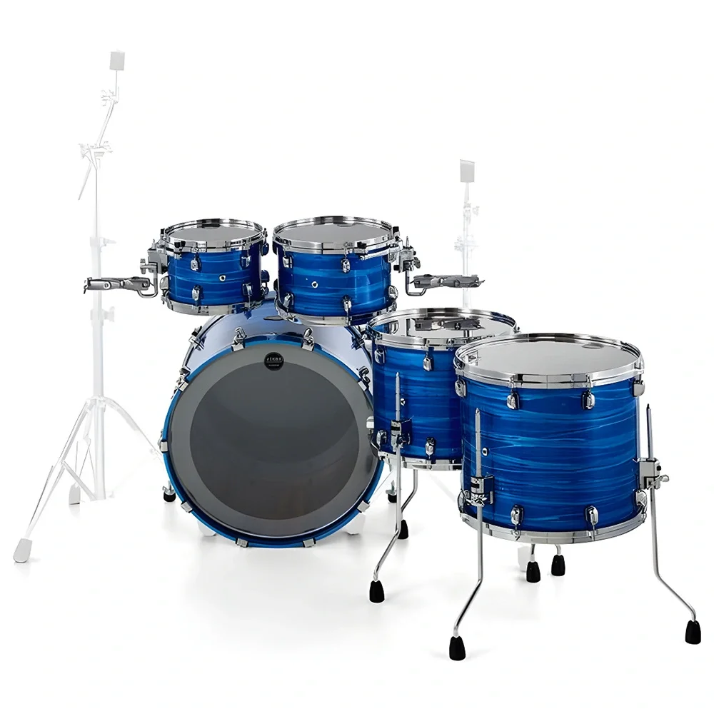 TAMA WBS52RZS-LOR Starclassic Walnut Birch Ocean Blue Ripple 5 Parça (22B/10T/12T/14F/16F) Akustik Davul Seti