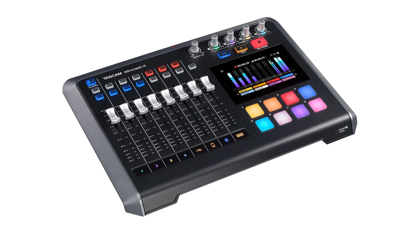 TASCAM MIXCAST-4 Gaming Podcast Mikseri