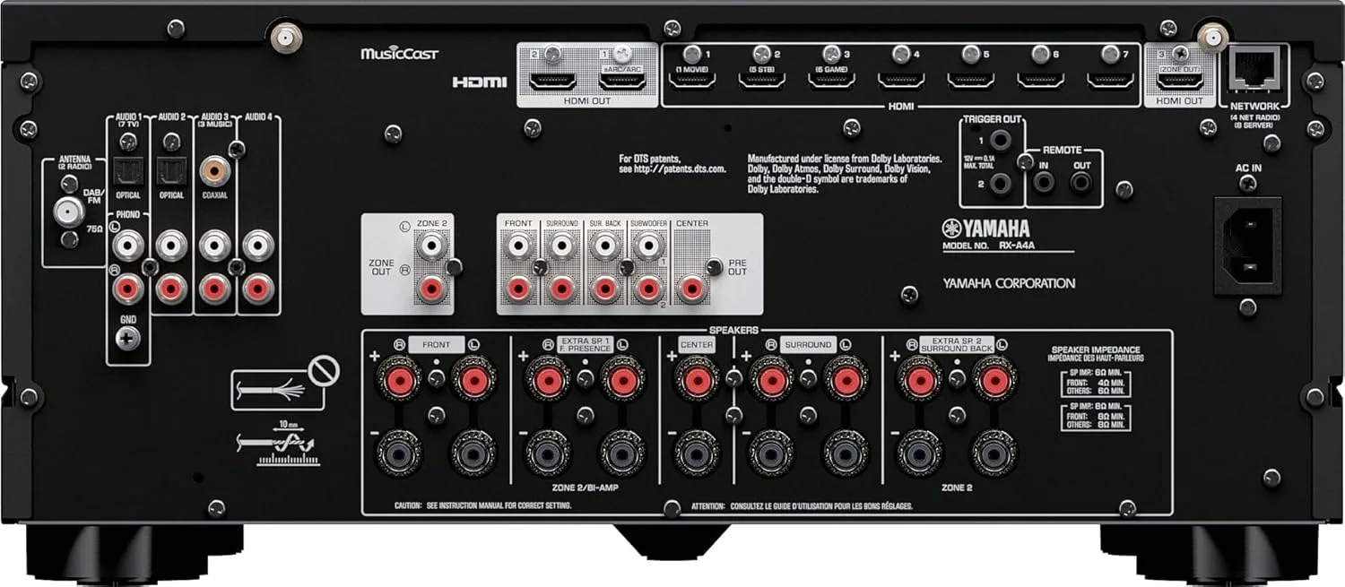 Yamaha RX-V4A 5.2 Kanal 8K Receiver 5x115W