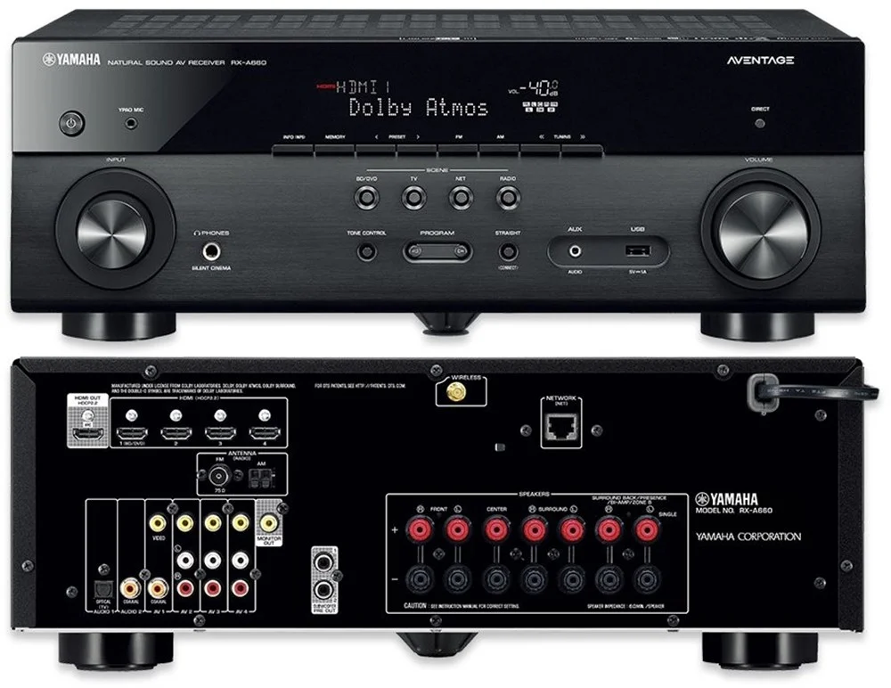 Yamaha Rx-A660 Aventage A/V Receiver, 4K Ultra Hd, 7.2 kanal
