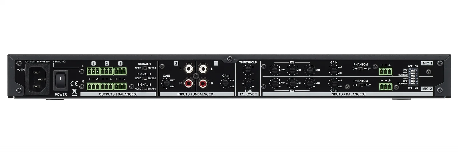 Tascam MZ-123BT Compact Multi-Zone Audio Mixer with Bluetooth, 19", 1U