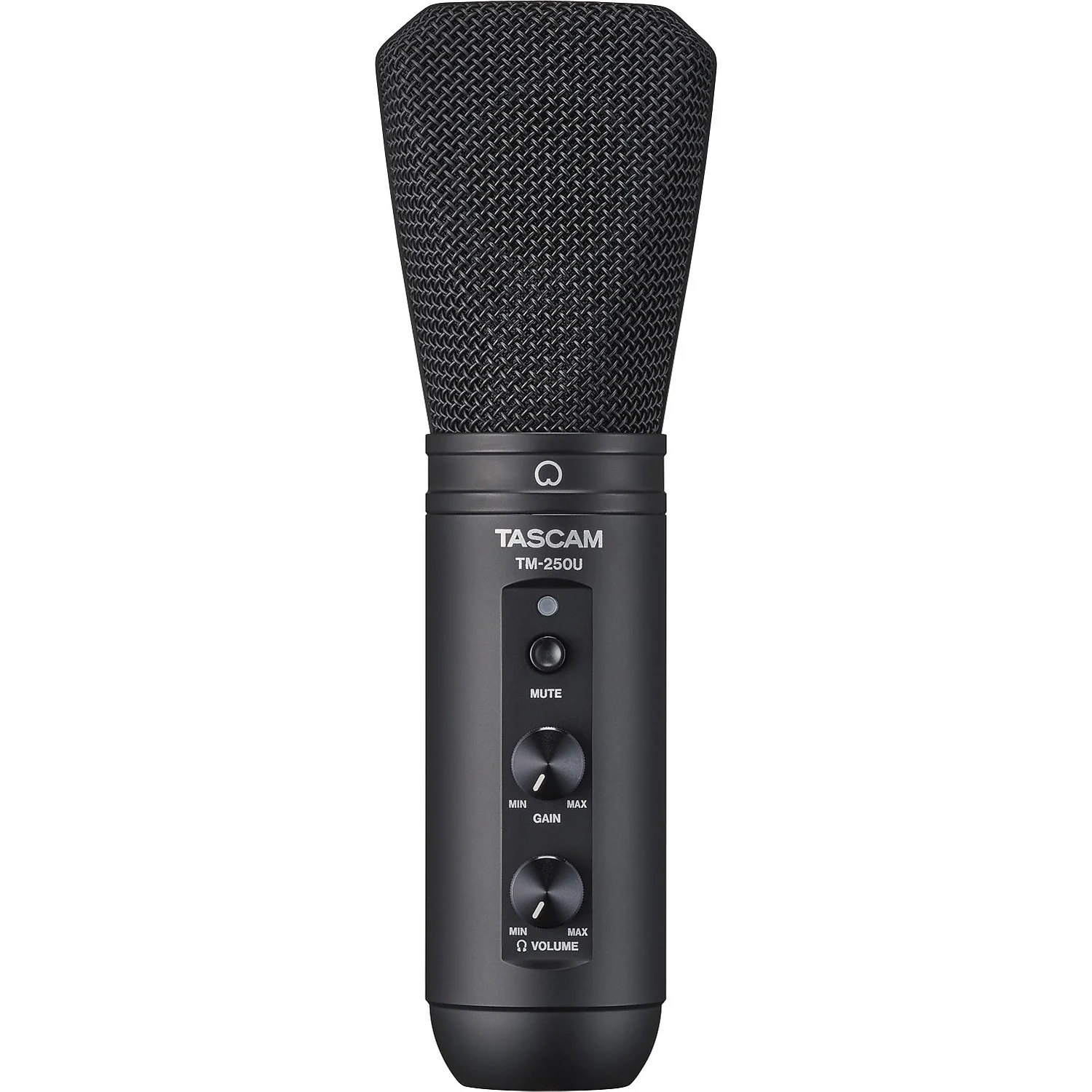 Tascam TM-250U USB Condenser Mikrofon for personal Podcasting , Super-cardioid , Headphone out, Samplerate 16 Bit/44,1kHz o. 48kHz