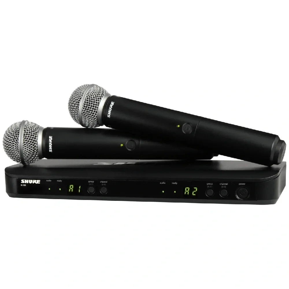SHURE BLX288E/SM58 Portatif Çift El Kablosuz Mikrofon Seti